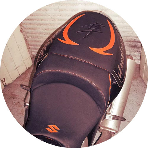 vue selle de moto suzuki